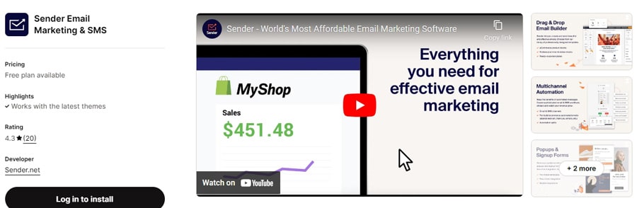 Sender Email Marketing & SMS