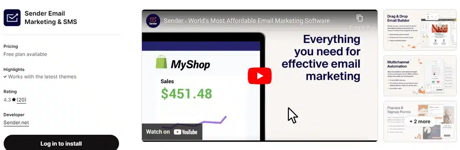 Sender Email Marketing & SMS