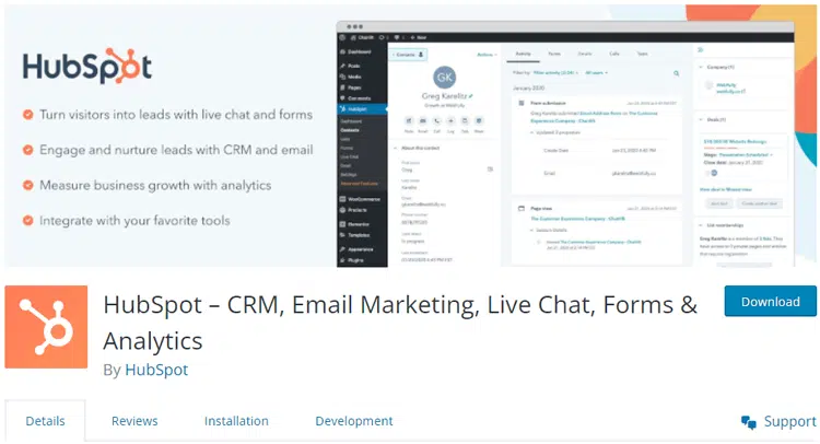 HubSpot WordPress Plugin