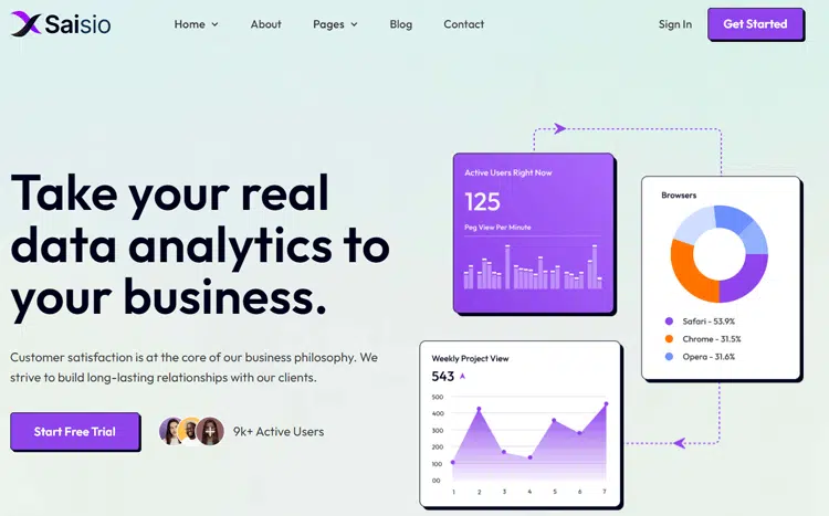Saisio SaaS Website Template