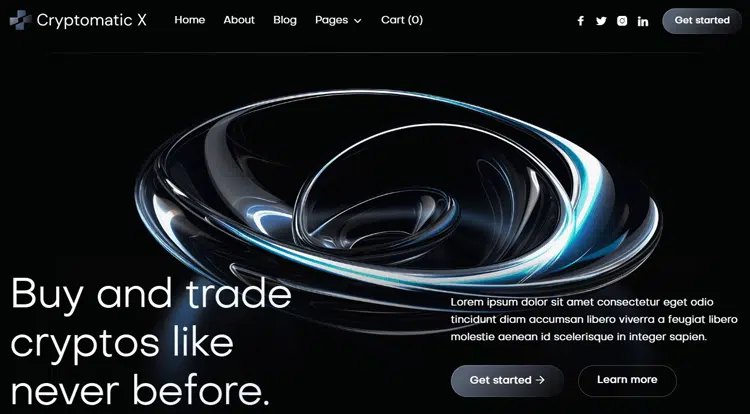 Cryptomatic X - Technology Website Template