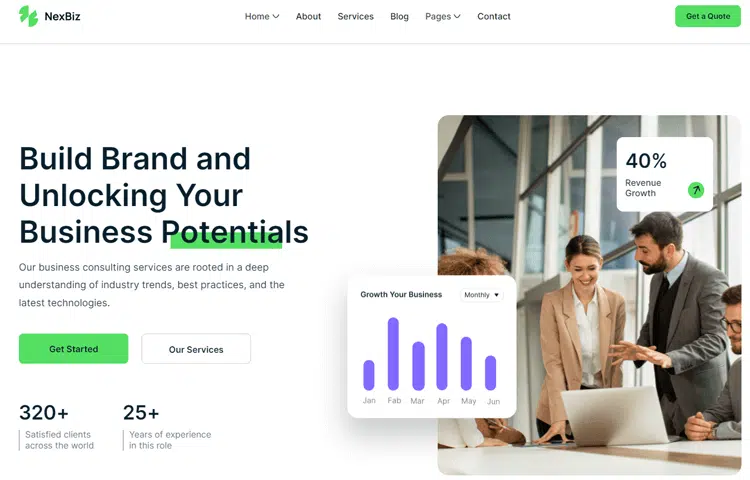 NexBiz - Consulting Website Template