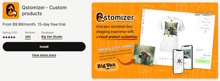 Qstomizer Custom products