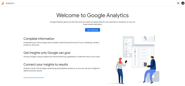 Click on the Start Measuring button