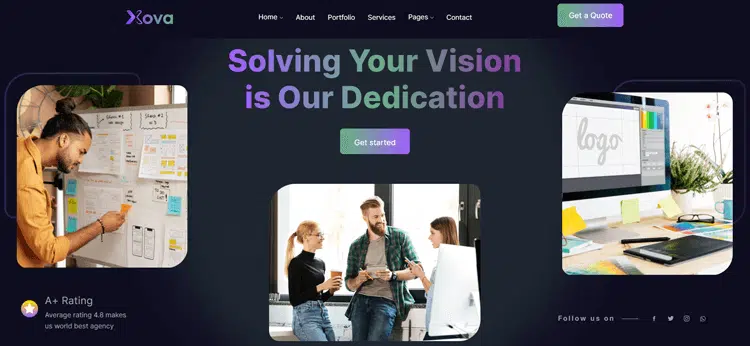 Xova Agency Website Template 