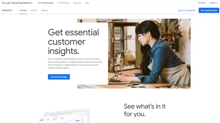 Navigate to Google Analytics