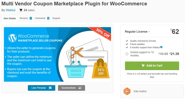 Multi Vendor Coupon Marketplace Plugin