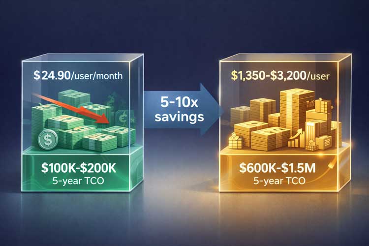ERP cost comparison: Odoo vs. SAP