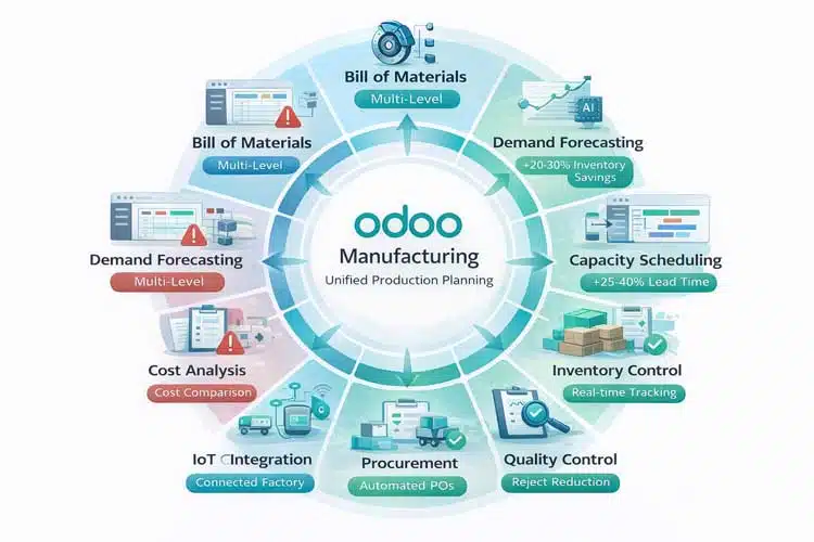 Odoo Manufacturing MRP
capabilities. 