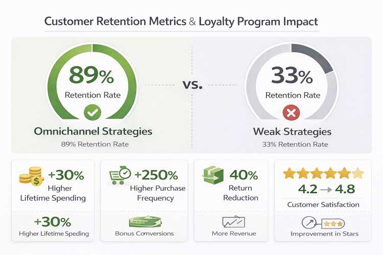 Omnichannel vs Weak strategies comparison