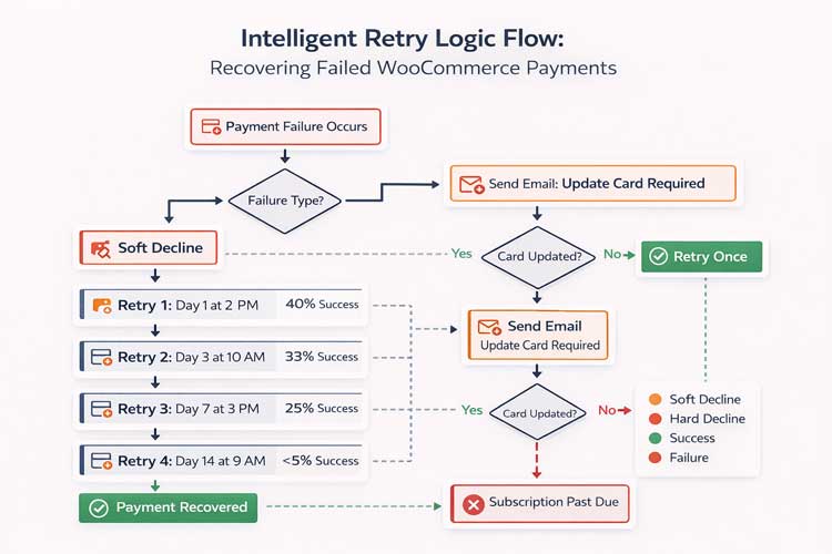 No Smart Retry Logic for Failed Payments