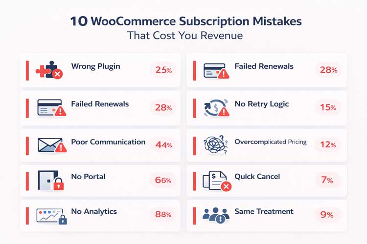 Top 10 WooCommerce Subscription Mistakes