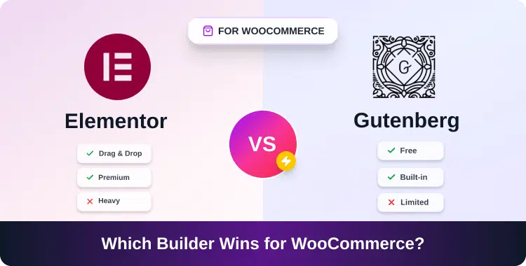 Elementor vs Gutenberg for WooCommerce