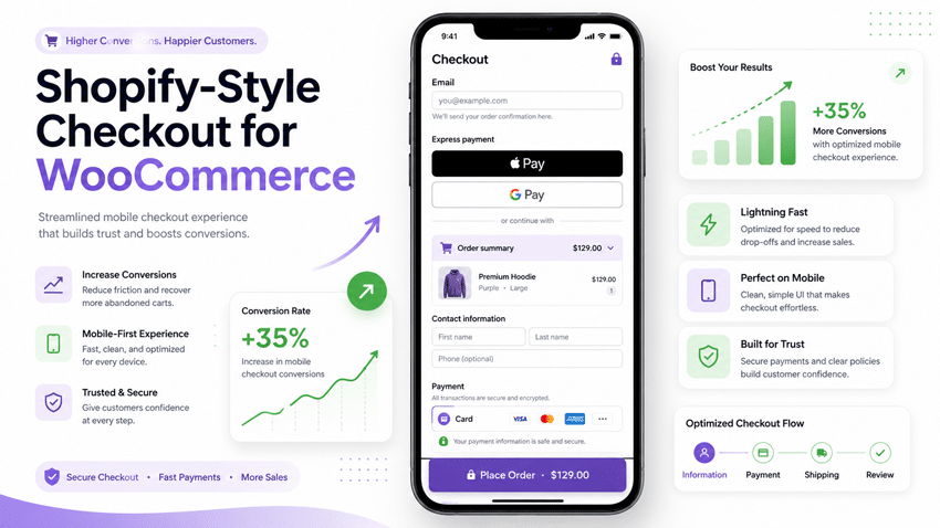 Shopify Style Checkout for WooCommerce