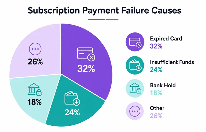 Subscription payment failure causes chart