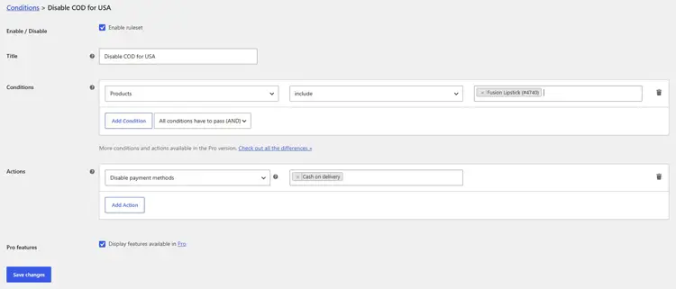 Disable WooCommerce Payment Methods by Product