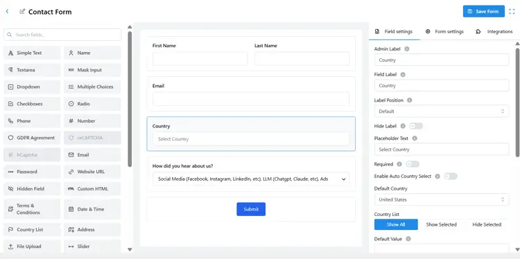 HT Contact Form