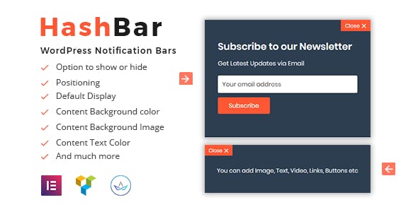 HashBar Pro - WordPress Notification Bar plugin