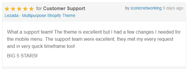 HasThemes Customer Review 1