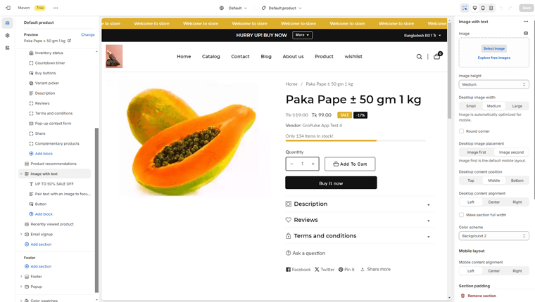 Customize the Product Page