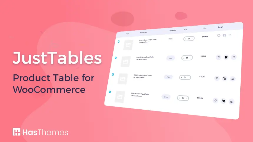 JustTables - Product Table for WooCommerce | woocommerce product table