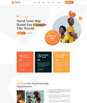 Givest - Non Profit Gatsby Template