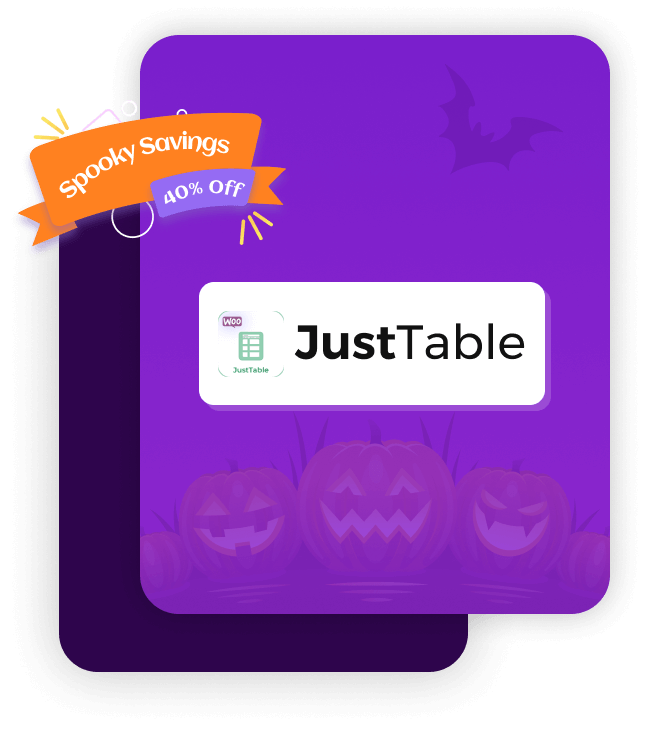 JustTables - Product Table for WooCommerce