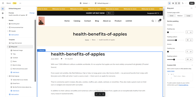 Customize your Blog Post