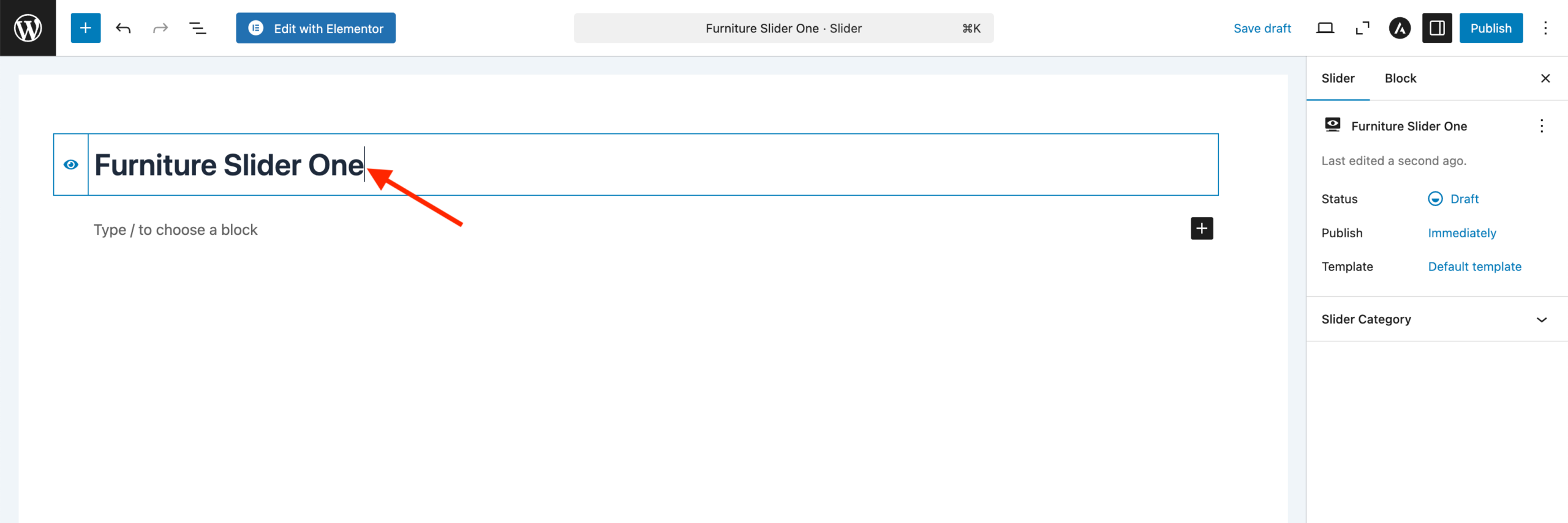 Elementor Slider Template