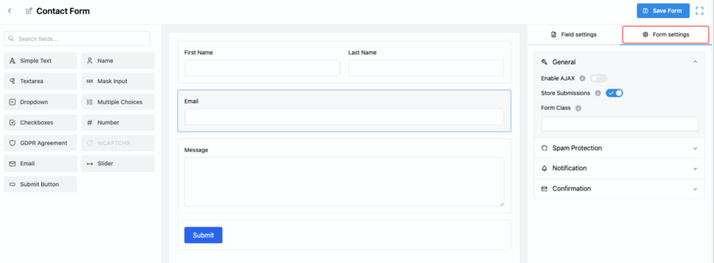 Create a Form with HT Contact Form