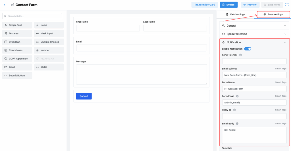 Setting up Admin Email Notifications