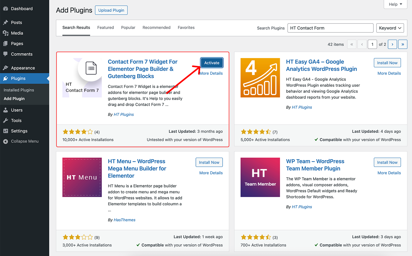 How to Install HT Contact Form (Step-by-Step) - HasThemes