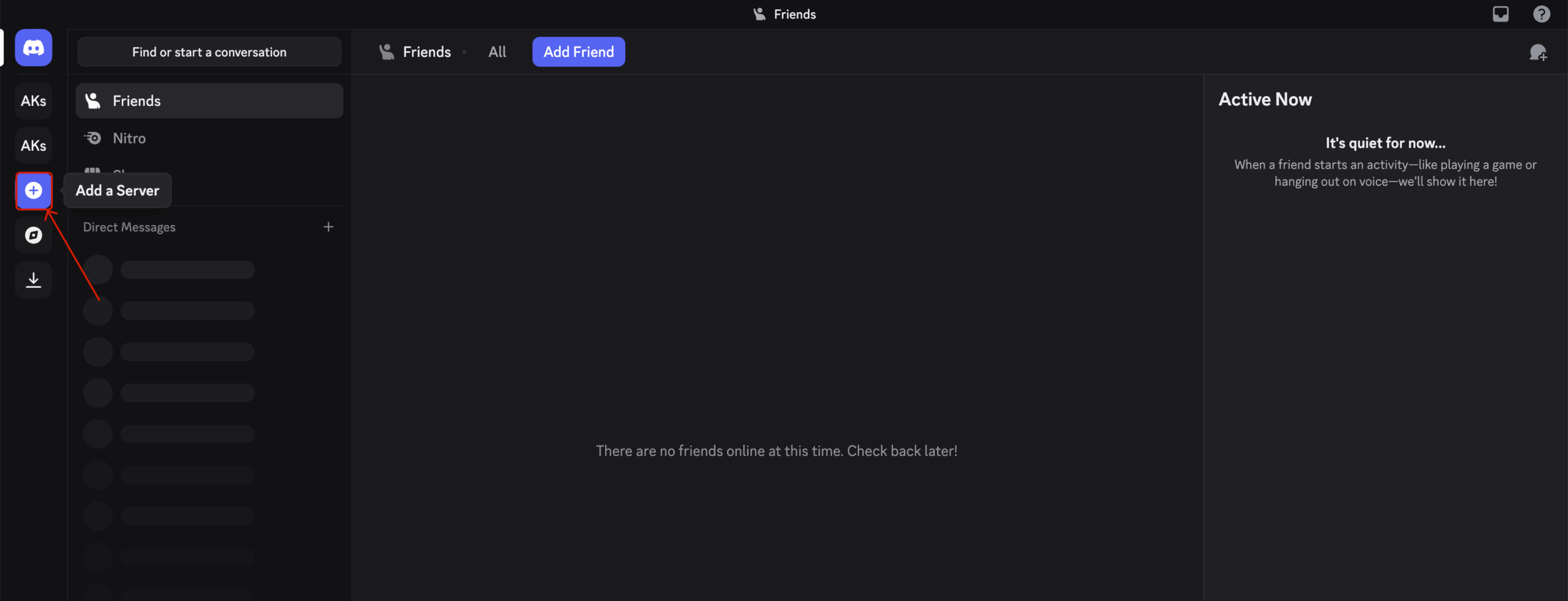 Open your Discord server in a browser or app.