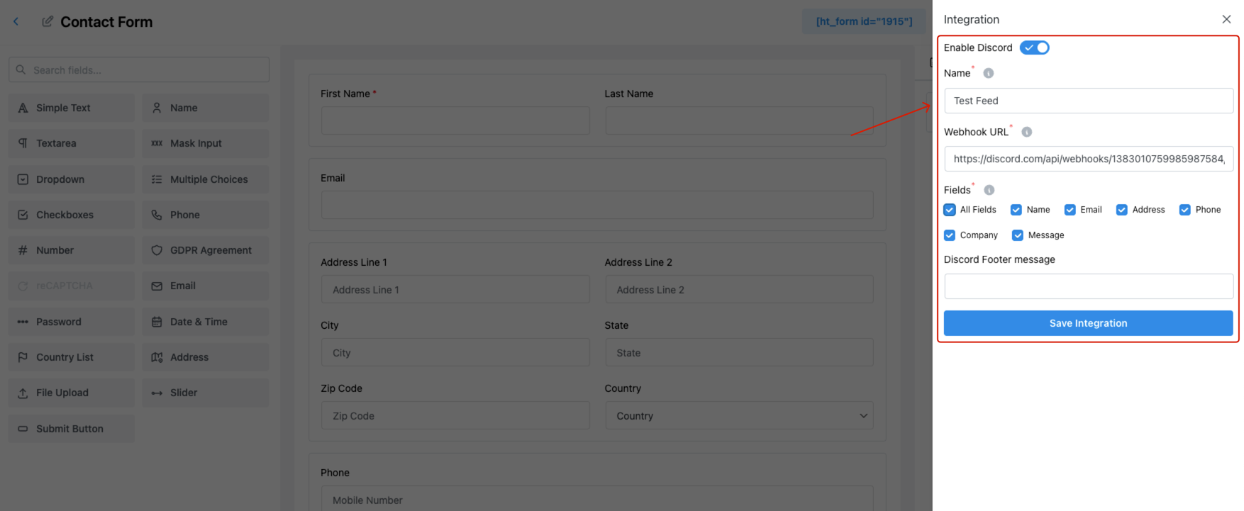 Configure Discord Feed