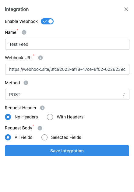 Webhook Integration