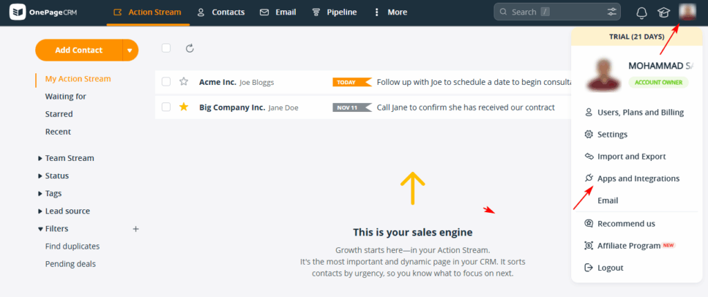 How to Set Up OnepageCRM Integration