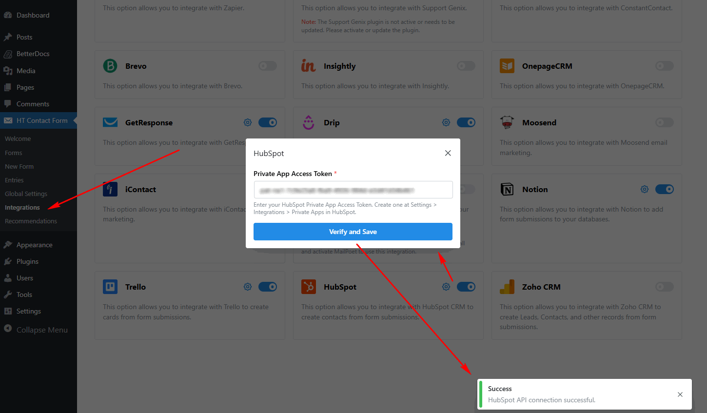 HubSpot Global Settings