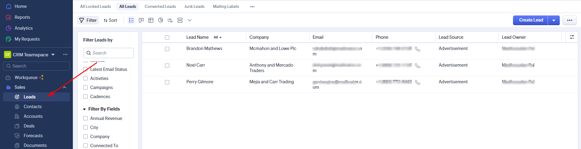 Zoho CRM Record Example
